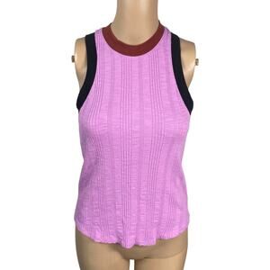 Free People Cooper Purple Ribbed Ringer Racerback Tank Top SZ S